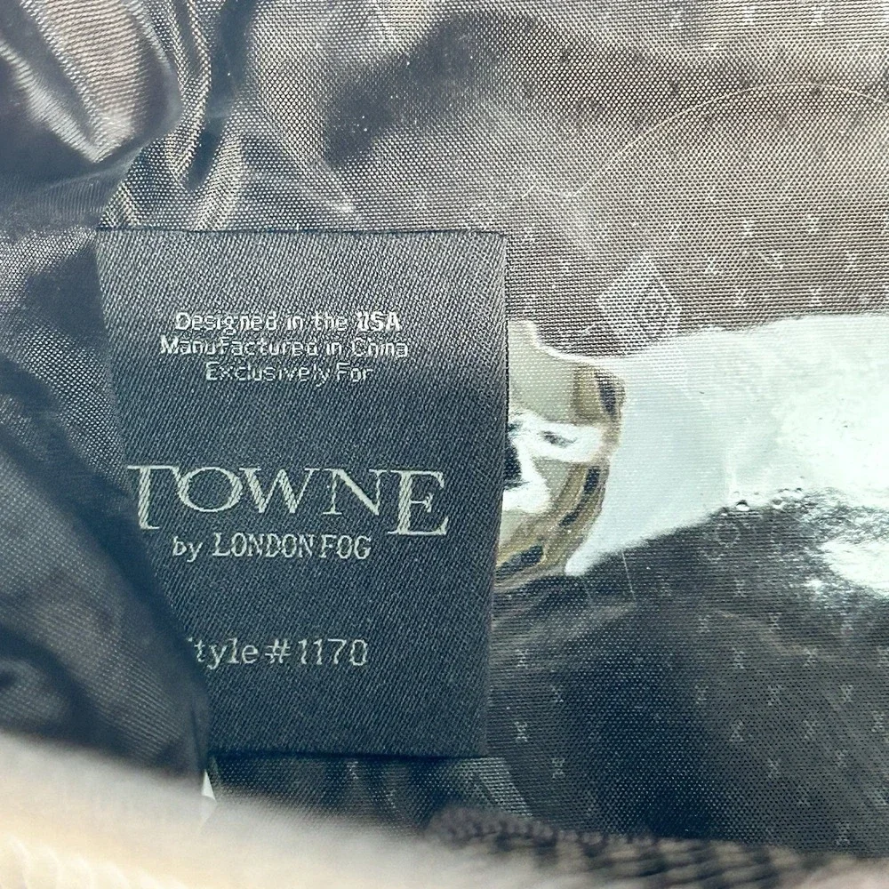 Towne London Fog Travel Duffel Bag Houndstooth Carry On Weekender Cabin Bag NWOT